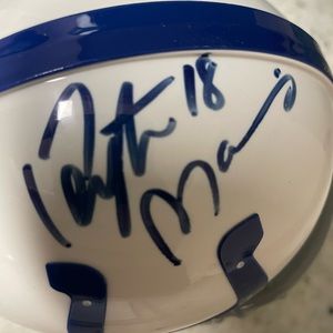Peyton Manning Autographed mini helmet